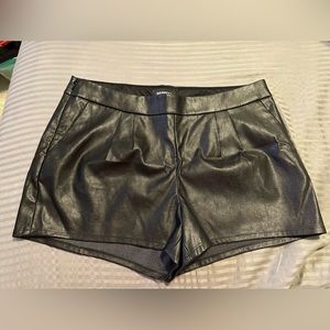 Express leather shorts